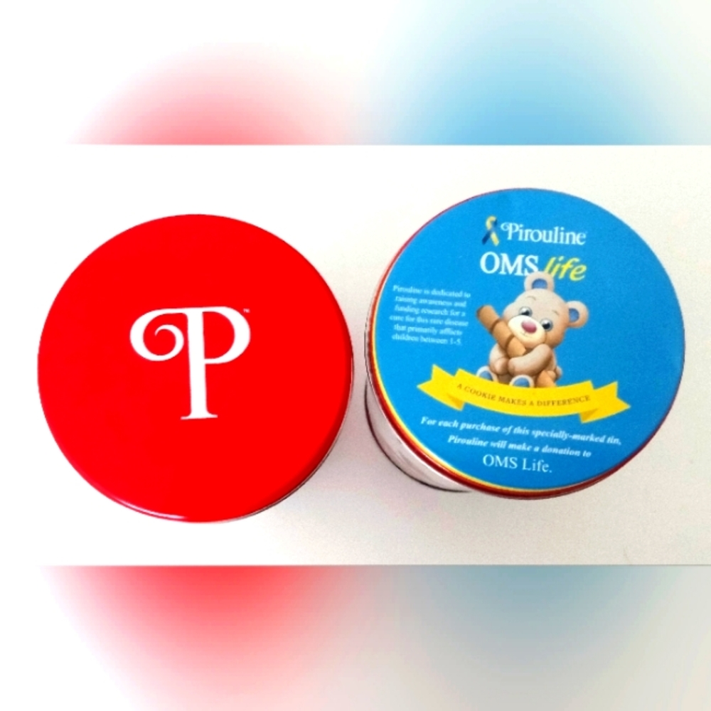 Two Lightweight Storage Tins Pepperidge Pirouline empty tins